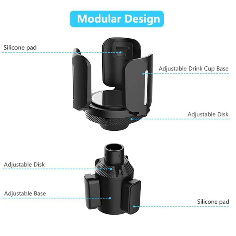 

AT35-Car Cup Holder Extender Fits Car Water Cup Holder Less Than 5.51 Inch Cup Holder Drink Holder For Car