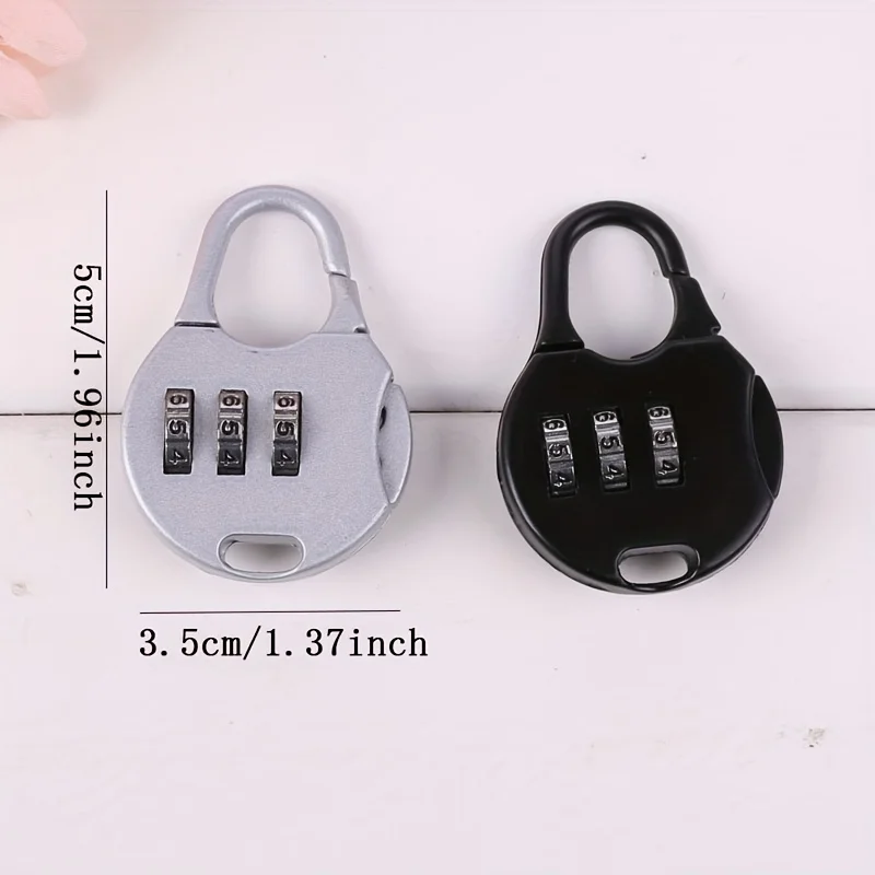 3 Digits Password Code Combination Padlock Zinc Alloy Suitcase For Luggage Travel Code Smart Lock Code Keyed Anti-thieft Lock