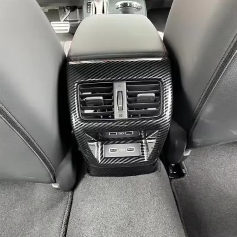 For  Honda Civic 11th Gen 2022-2024 Accessories Central Armrest Box Anti Kick Decals ABS Carbon Fiber Interior Stickers