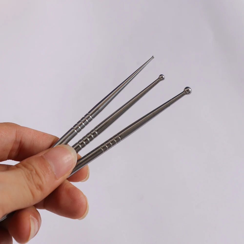 3Pcs/Set Stainless Steel Pottery Clay Carving Tools Double Head Sculpture Pottery Model Tool Set Model Clay Sculpting Tools