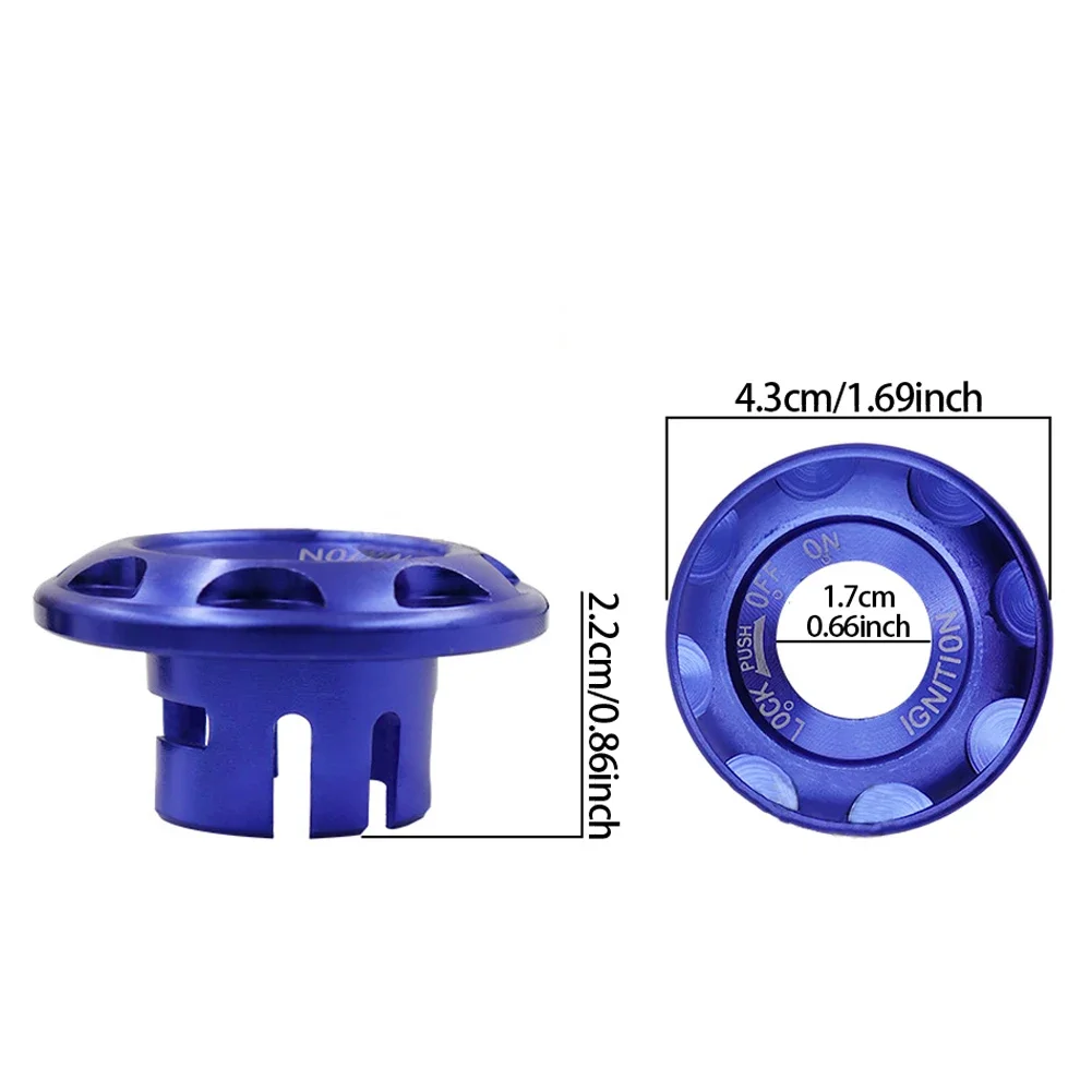 سبائك الألومنيوم دراجة نارية مفتاح إشعال غطاء مفتاح التبديل حامي حلقة قفل غطاء لياماها Fuego JOG ZY100T AVENUE RSZ Vino #6