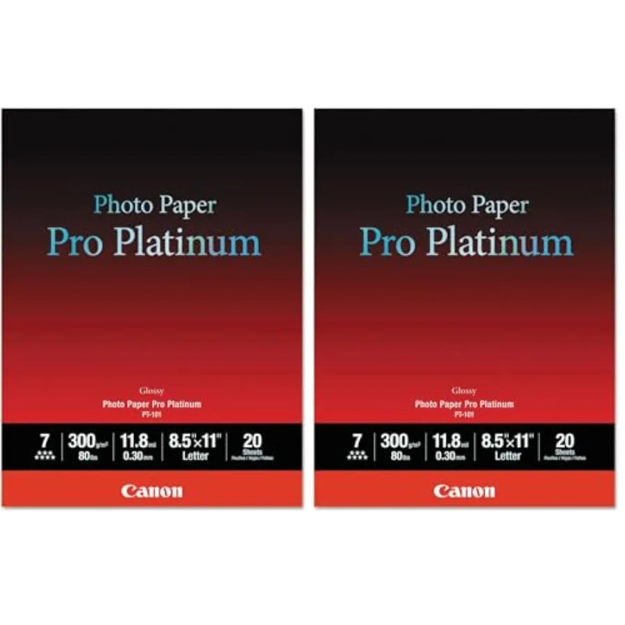 

2768B022 Photo Paper Pro Platinum, ch, 20 Sheets Pack of 2