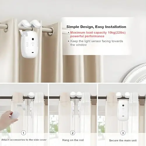 Smart home curtain machine Smart curtain opener APP remote control Roman pole track suitable for living rooms and bedrooms