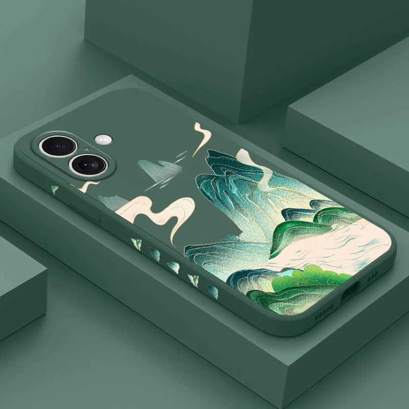 

Jade Mountain Phone Case For iPhone 16 16e 15 14 13 12 11 X XR XS Plus Pro Max Mini Silicone Cover