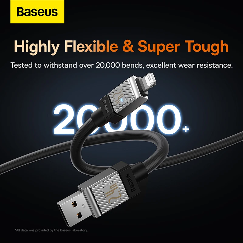 Baseus CoolPlay Series Fast Charging Cable USB For iPone 2.4A And TypeC For IPhone 20W