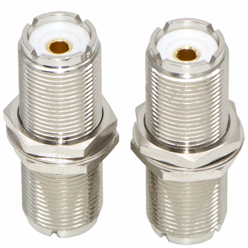 Reines Kupfer UHF-Buchse SO-239 auf UHF-Buchse SO239 RF-Adapter Gerader Schottmontage-Steckverbinder – Detail 3
