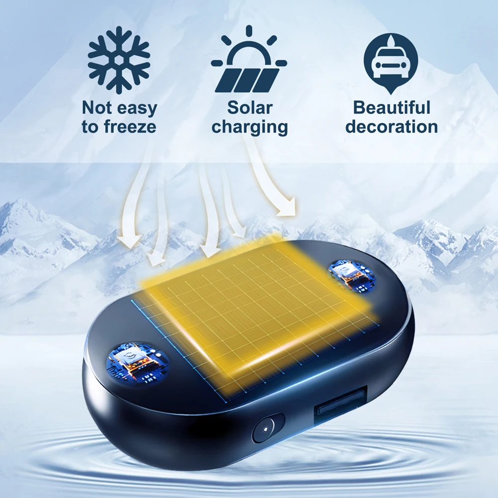 Car Window Anti-Freezing Tool Solar/USB Antifreeze Snow Removal Instrument Active Electrons Winter Deicing Device Car Defroster