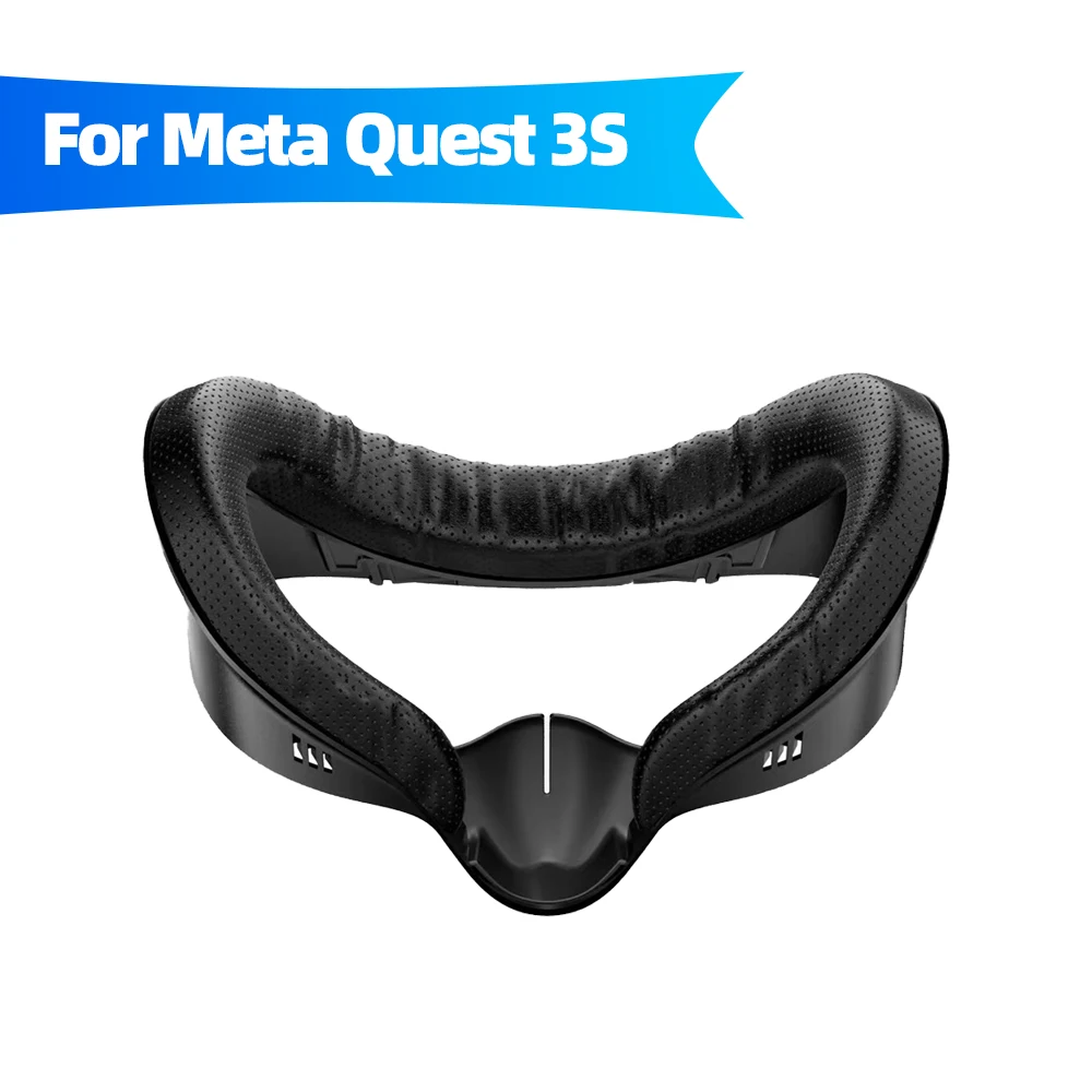 

Для VR Meta Quest 3S Сменная широкая маска для лица Ледяная шелковая губка Удобные дышащие аксессуары Quest 3S