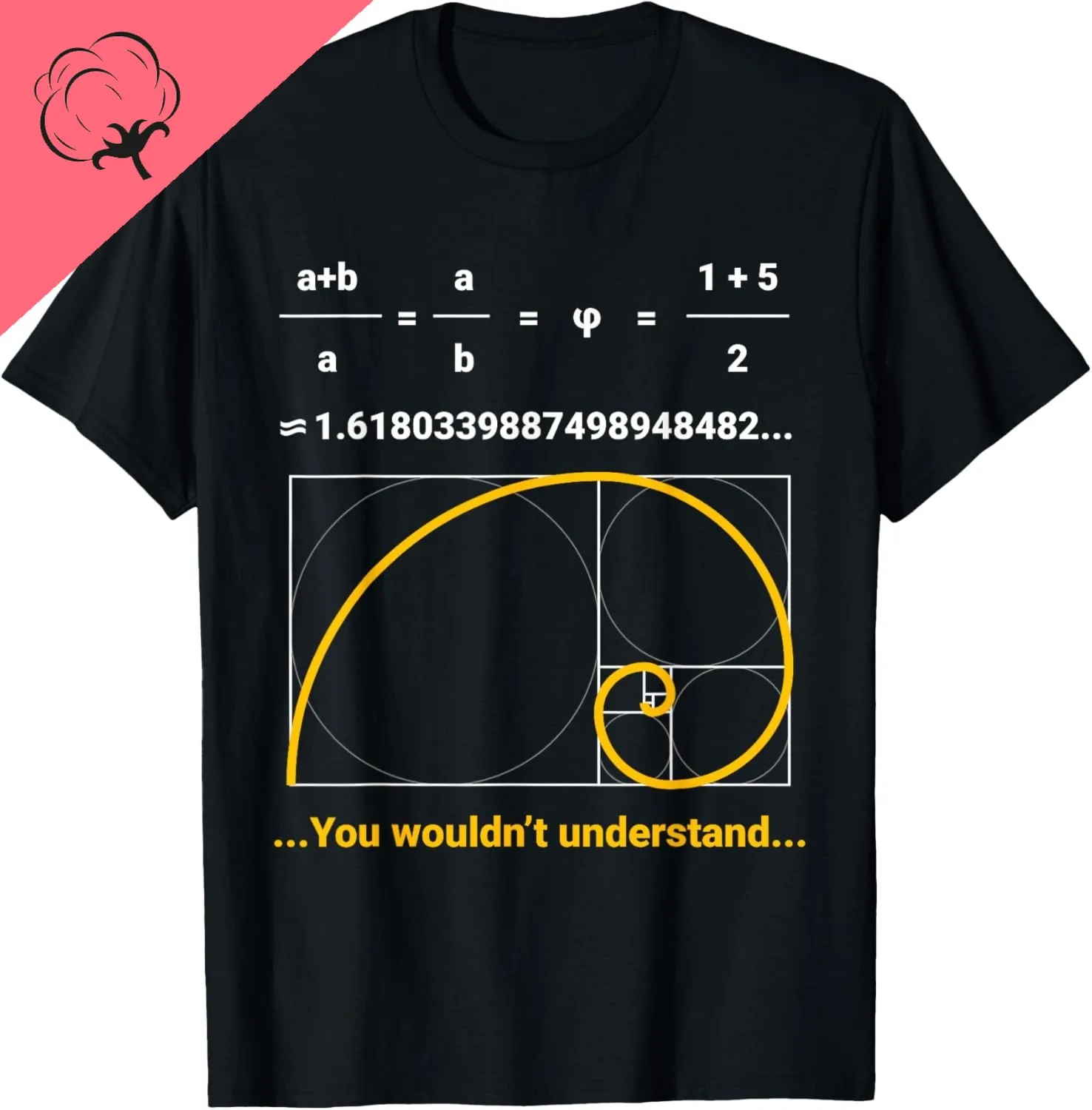 فيبوناتشي النسبة الذهبية تي شيرت طباعة التصميم الأصلي الهدايا تي شيرت القطن الشارع الشهير خمر تي شيرت قمصان الشارع الشهير #6