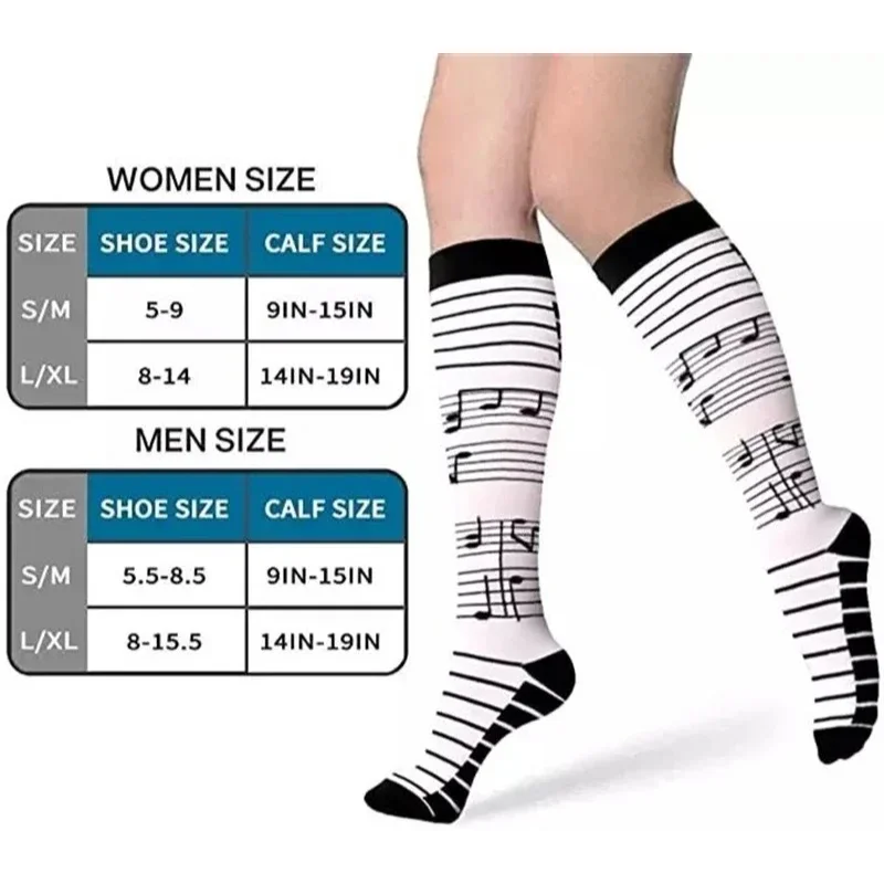 2 ペア/ロット男性女性圧縮ソックスストッキング弾性スポーツ美脚ランニングナースクライミングサイクリングヨガソックスジム