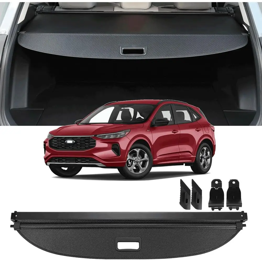 

Retractable Rear Trunk Security Cover Shielding Shade for 2020-2024 Models (Carbon Fiber Texture, Black)