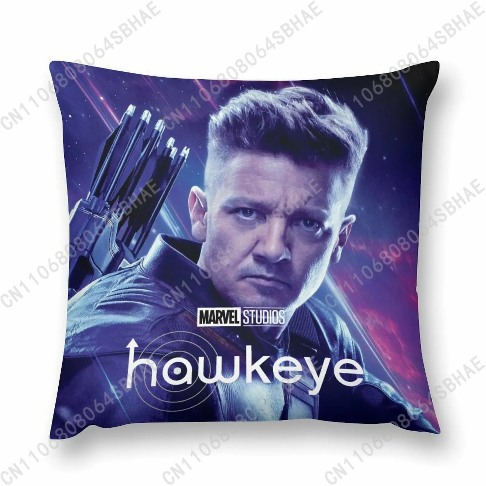 

Marvel Hawkeye Custom Pattern Short Plush Pillow Cover Soft Short Fur Cushion Living Room Personalized Decor Cosplay