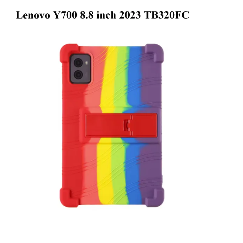 

For Lenovo P12 12.7 Y700 2025 K11 Plus M11 M10 Plus 3rd 10.6 P11 Gen 2 11.5 11.2 M8 M9 Kids Soft Silicone Adjustable Stand Case