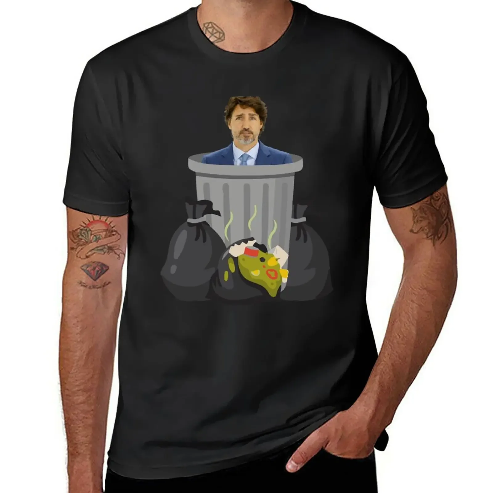 New Justin Trudeau Is Garbage Canadian PM Trash T-Shirt sports fan t-shirts quick drying shirt tees Men's cotton t-shirt