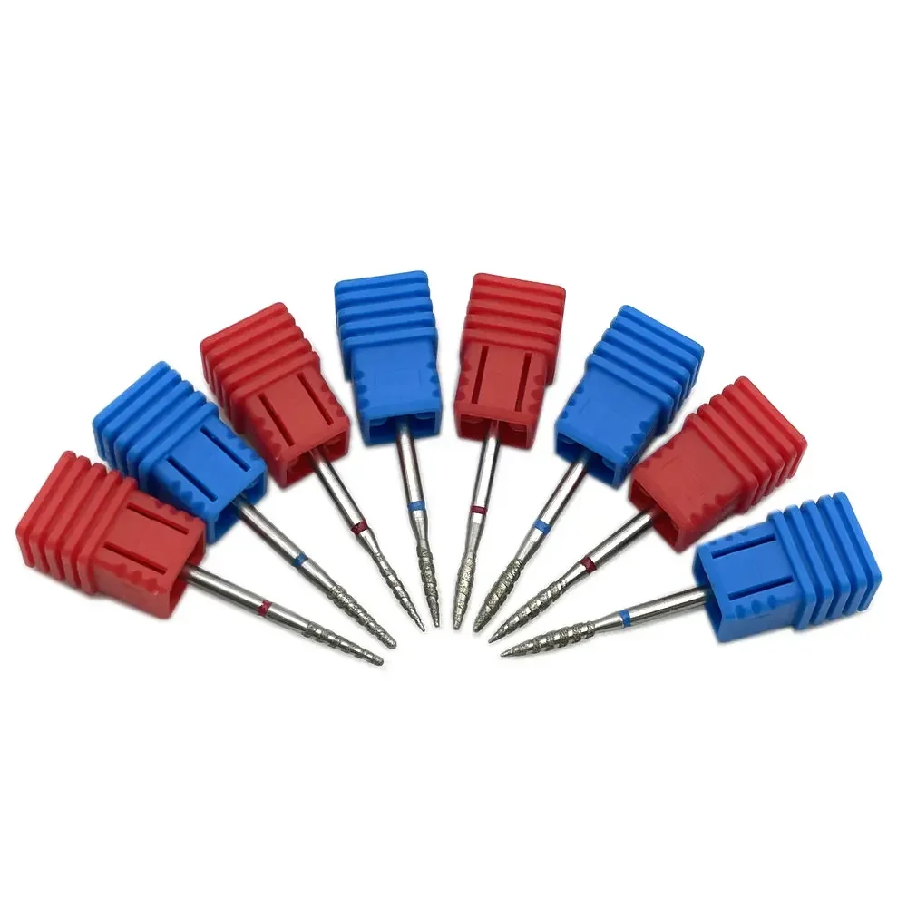 1 Stuks 3/32 "Tornado Vlam Nail Boren Diamond Cutters Voor Manicure Cuticle Schoon Burr Mill Nagels accessoires Tool