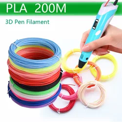 Quality 3D Pen Filament 1.75mm 20 Colors 200 Meter Pla Abs 3d Pen Plastic 3d Printing Filament Color Does Not Repeat