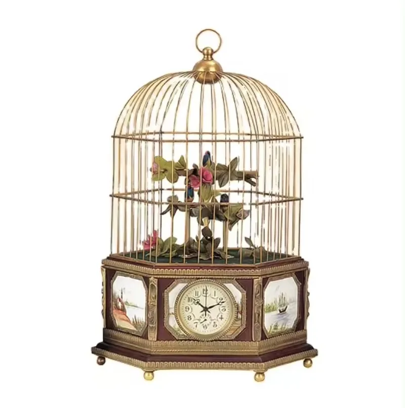 

Antique Brass Vintage Classical Interesting Birdcage Table/ hanging Clock/Watch for Home Decoration Church Marriage party