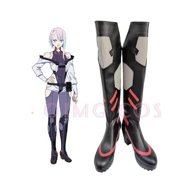 Chaussures de cosplay Cyberpunk Edgerunners pour hommes, Lucyna Kushinada, Anime, Style chinois, accessoires de jeu en plis, Halloween