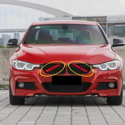 Car Front Grille Trim Strips Cover Frame Sticker For BMW F30 F31 F34 GT 320i 328i G30 G31 G01 G02 G05 F25 F26 F20 116i 118i 120i