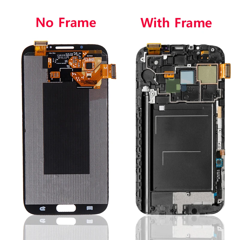 

Tested LCD Screen For Samsung Galaxy Note 2 N7100 N7105 LCD With Frame Display Touch Screen Complete+ Free Shipping