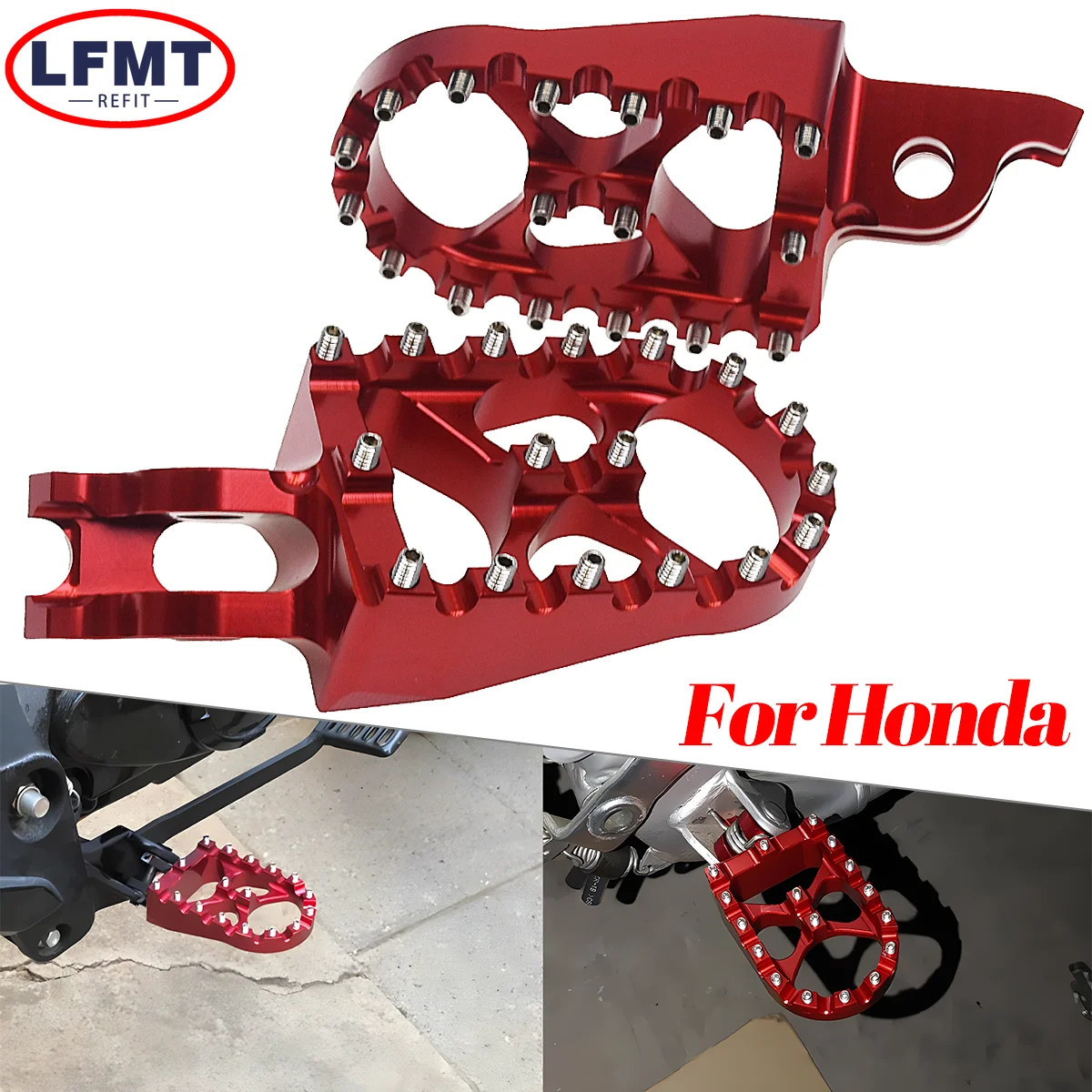 

Motorcycle CNC Foot Pegs Footpegs Pedals For Honda CR125 CR250 CRF250RX CRF450RX CRF250X CRF450X 150R 250R 450R 250L 450L 250M