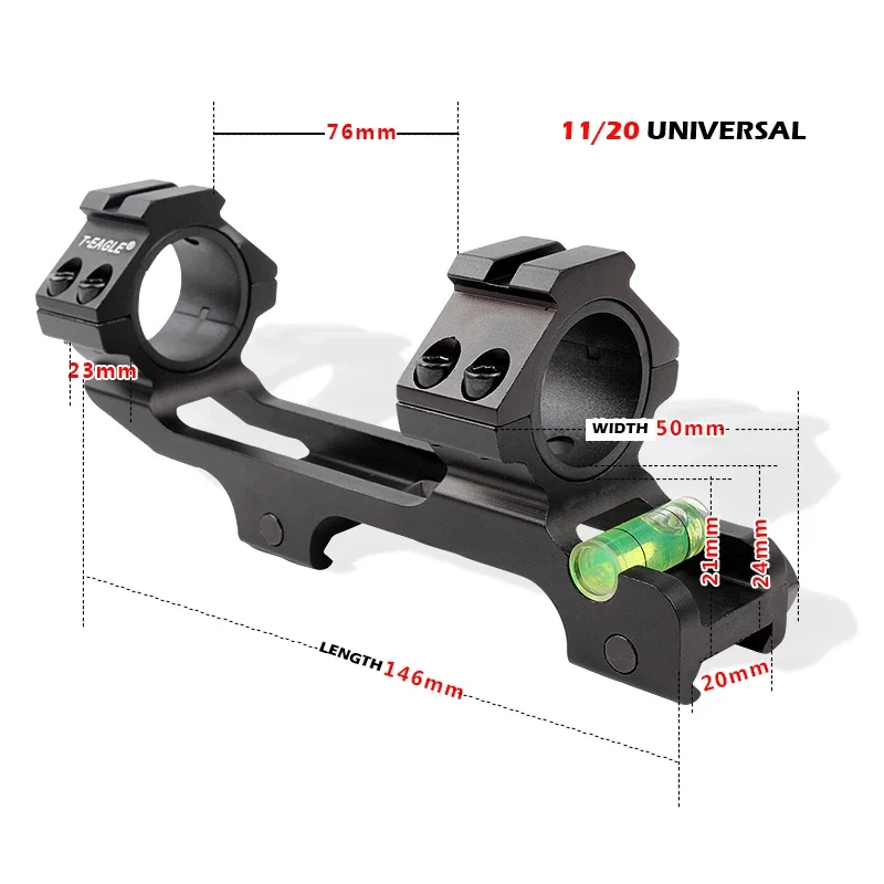 

Tactical Tube Air Gun Sight Bracket Integral Rings with Bubble Level Rifle Hunting Scope Mounts for 30mm and 25.4mm