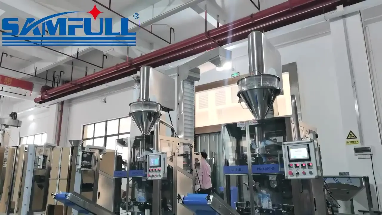 Samfull Vertical Ffs 100g 250g 500g 1kg Powder Milk Sachet Packing Machine Standup Pouch Flour Milk Powder Packing Machine