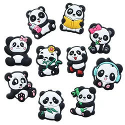 Cute Panda Shoe Encantos para Crocs, Decorações de sapatos, Pins para crianças, meninos e meninas, Party Favor Gift, venda quente, recém-chegados