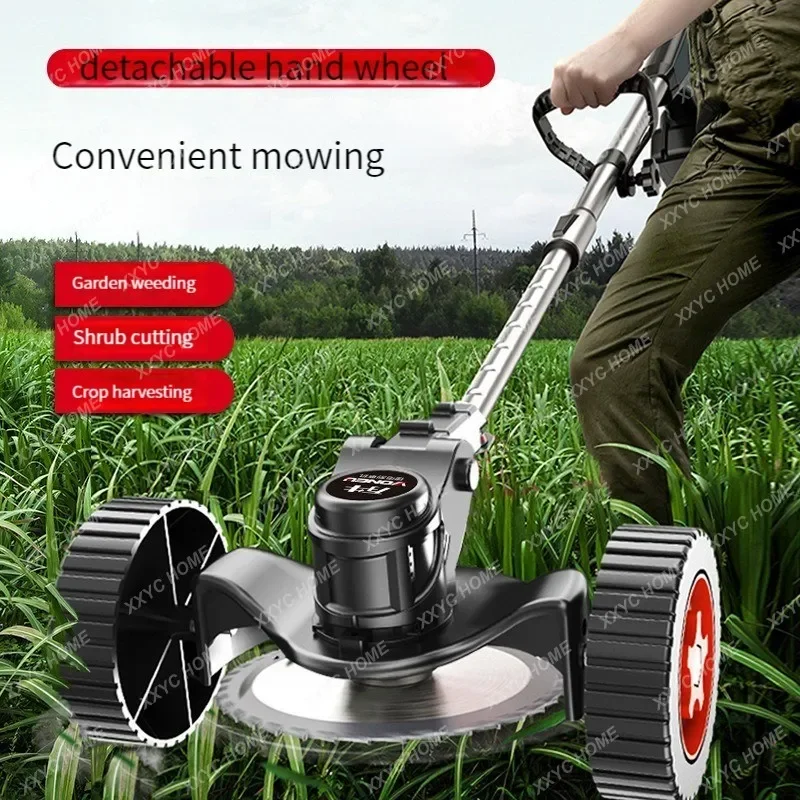 

Electric Grass Trimmer Powerful Lawn Mower Weeds Brush Cutter Machine Length Adjustable Garden Tools with 1 Li Battery