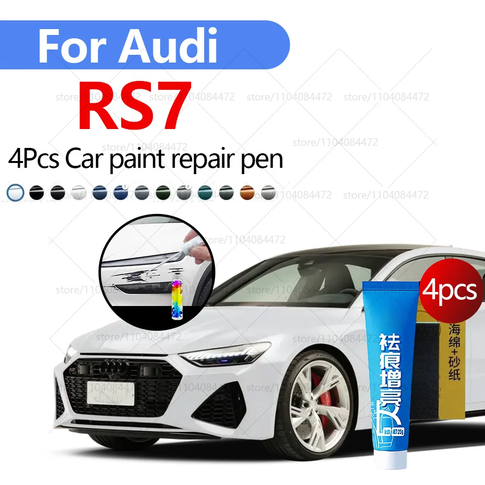 

Ручка для ремонта автомобильной краски для 2013-2023 AUDI RS7, аксессуары для ремонта царапин, 4 шт., белый LY9L, черный LY9B, серый LX7G, коричневый LZ8S, красный