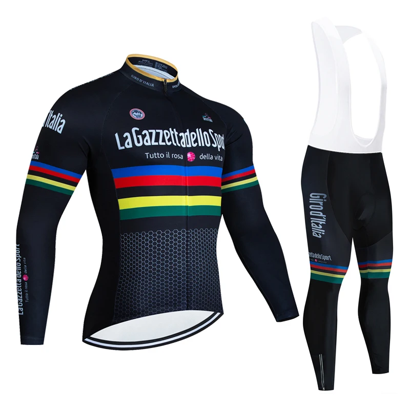 Cycling Jersey Set 2024 Autumn Men Bike Tops Spring Long Sleeve Clothing Ciclismo MTB Bicycle Clothes Outdoor Cycling Set