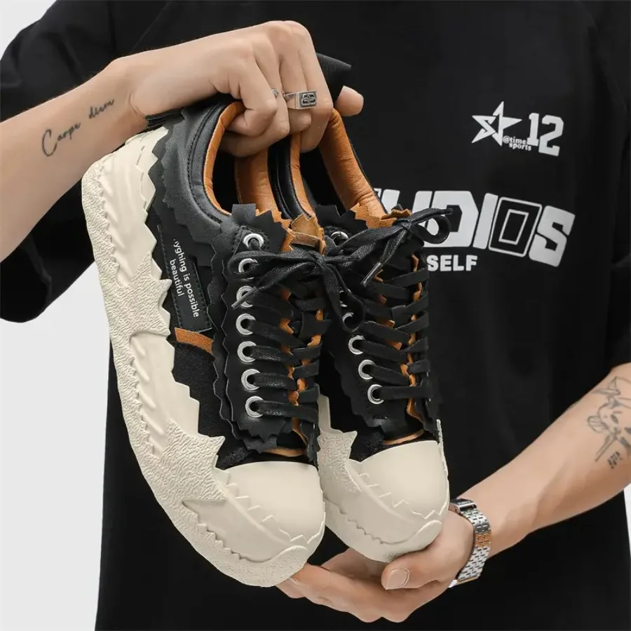 

Men's Low-Top Sneakers Suitable for Casual and Athletic Wear - Upper and Sole Round Toe Lace-Up Shoes with Cushioned Insole Min