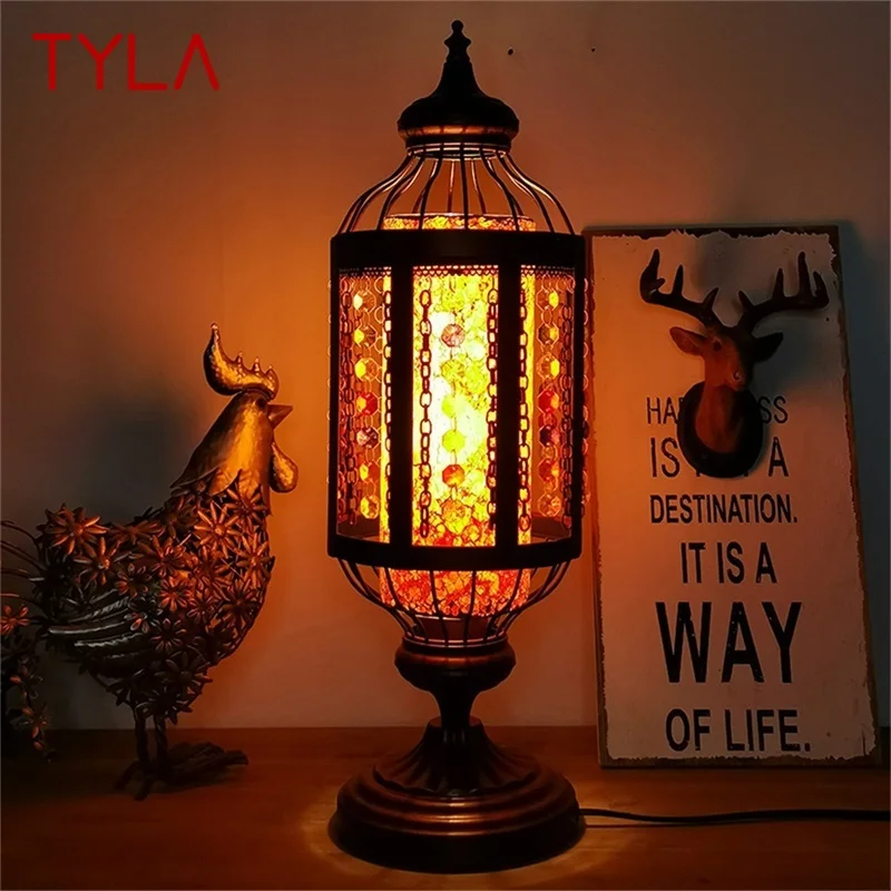 

TYLA Retro Kaleidoscope Table Lamp Romantic Creative LED Desk Light For Home Living Bedroom Bedside