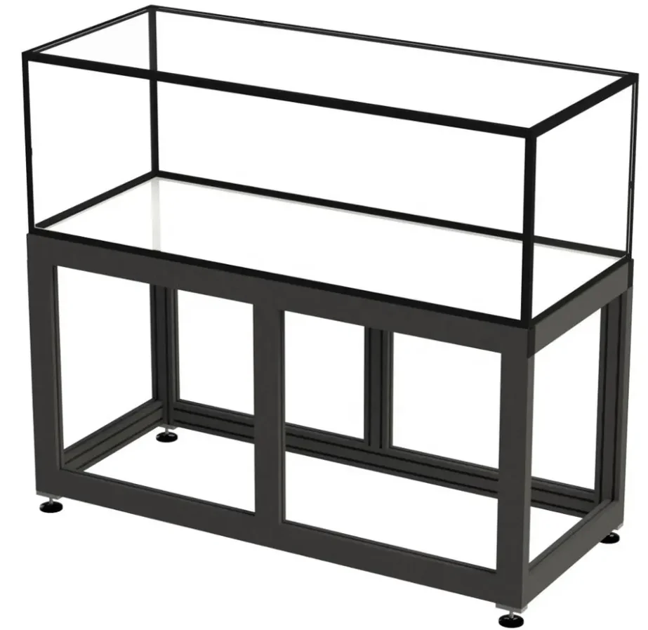 *Custom Designed 500kgs Aluminum Fish Tank T Slot 4040 Profile Includes Fish Tank Stand for Easy Loading Cutting Welding