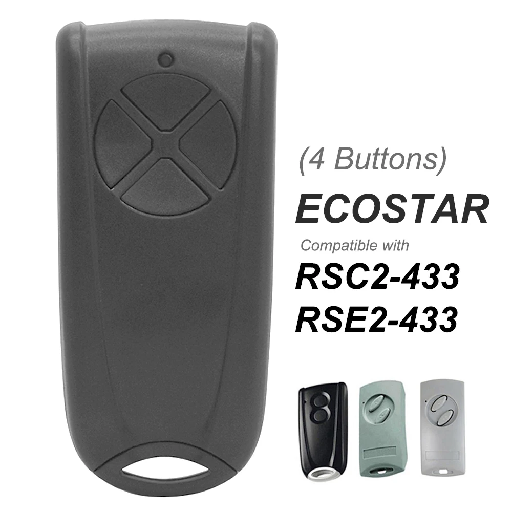 ECOSTAR RSC2-433 RSE2-433 차고 문 오프너 Liftronic 500 700 800 수신기 용 433.92mhz 원격 제어 송신기