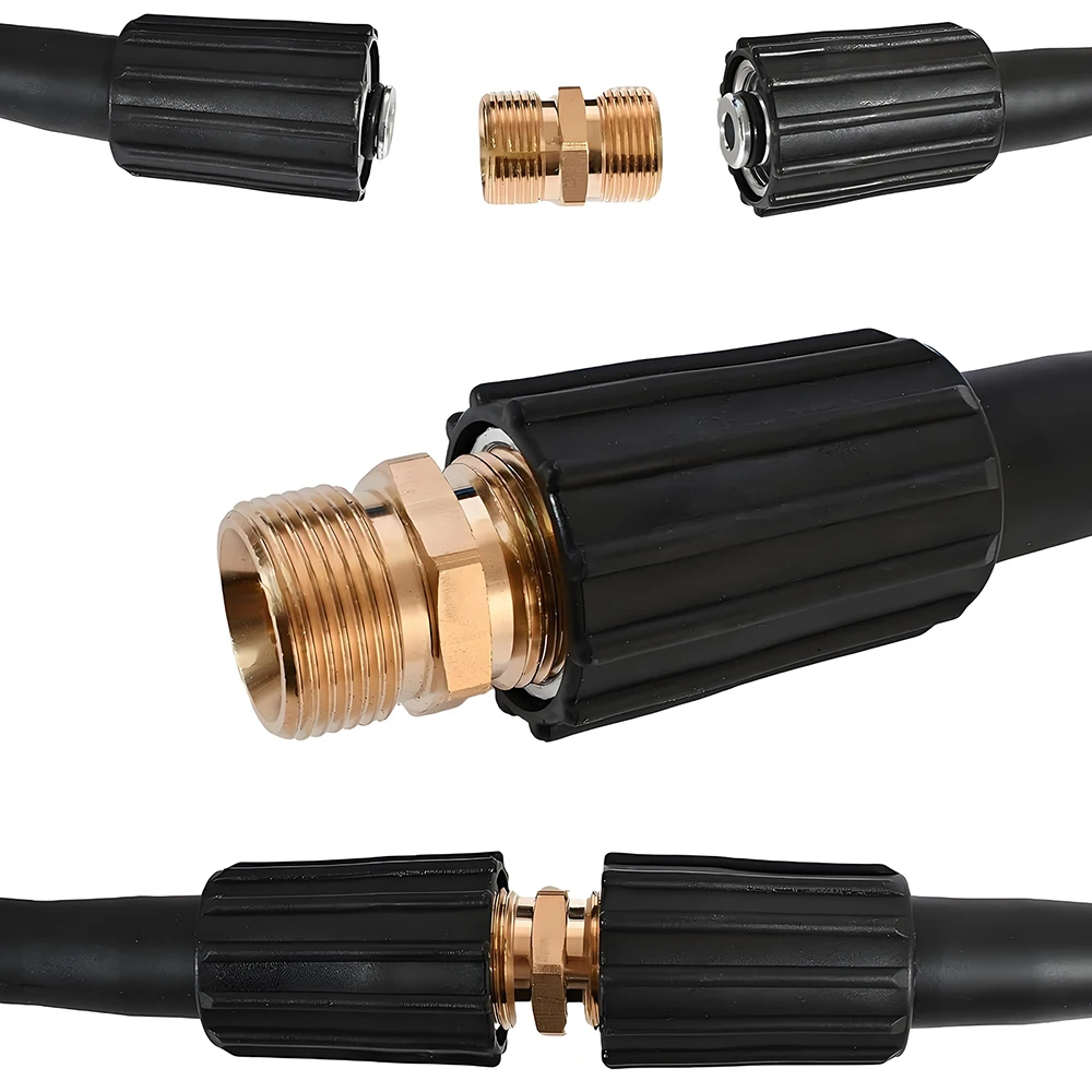 Manguera de lavadora de alta presión, conector de tubo hembra M22-Pin 14/15, manguera de lavado de coches, conector de latón, manguera de extensión de limpieza de agua