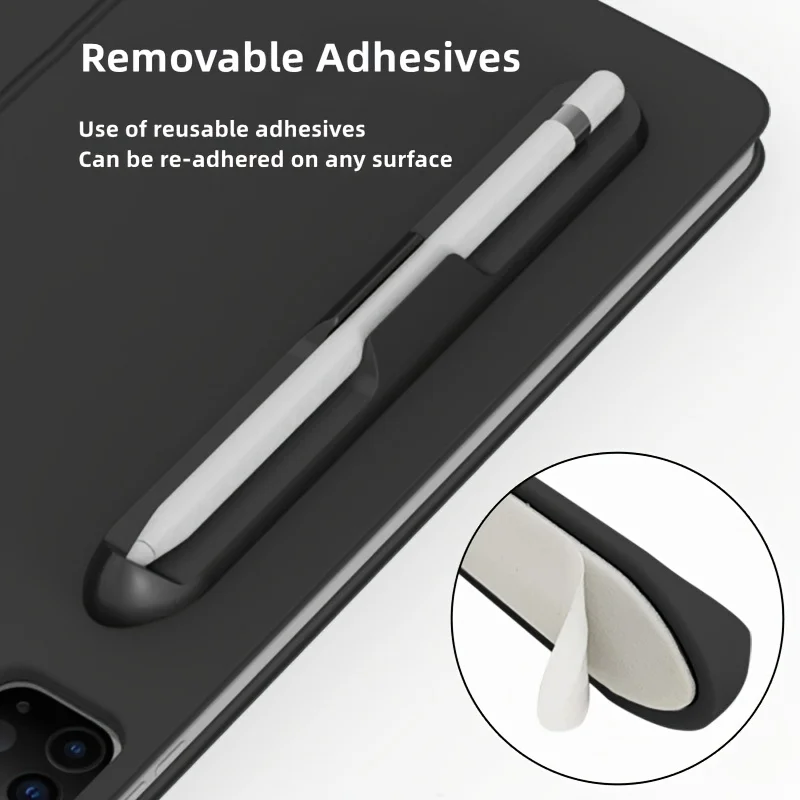 Apple Pencil 슬롯 용 실리콘 1 또는 2 세대 스타일러스 Ipad 연질 자기 흡입 펜 슬롯 홀더 펜 케이스 커패시터 호환