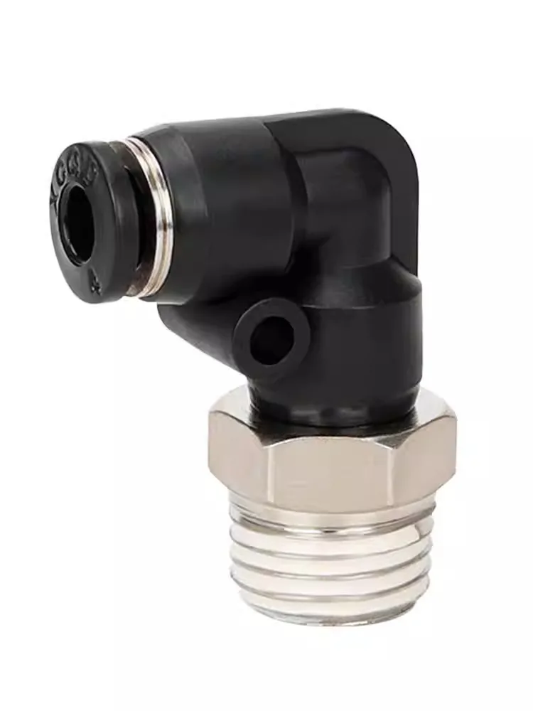 Xingchen 공압식 고속 기관 엘보 PL4/6/8/10/12-M5/01/02/03/04 고속 스레드 엘보