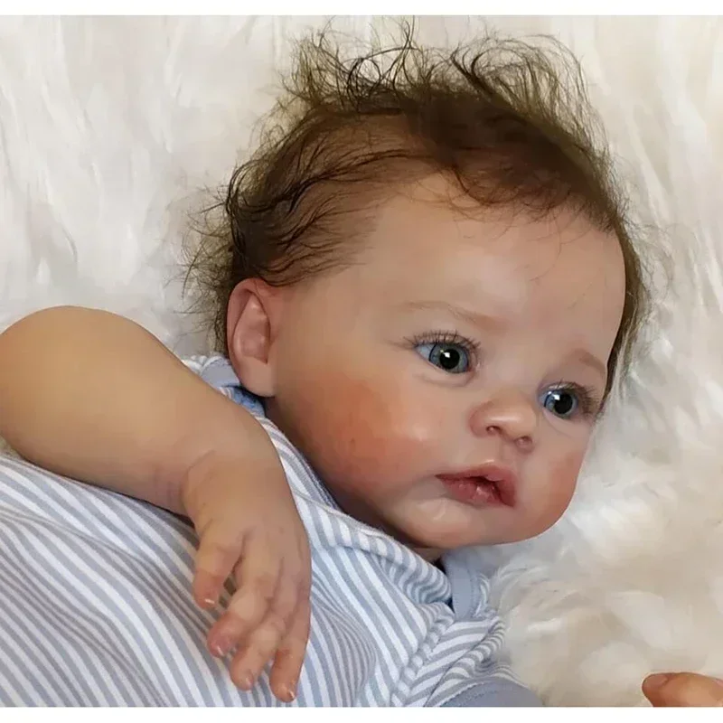 48cm lifelike reborn doll with soft 3D skin, multi-layer hand painting, exquisite art doll, perfect gift