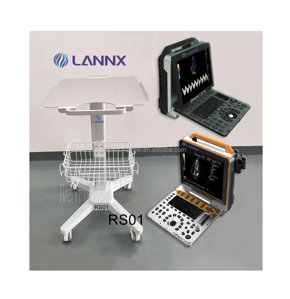 LANNX RS01 Best Selling ultrasonic diagnostic machine Medical Diagnostic Scanner Trolley  For Medical Use Ultrasound Trolley