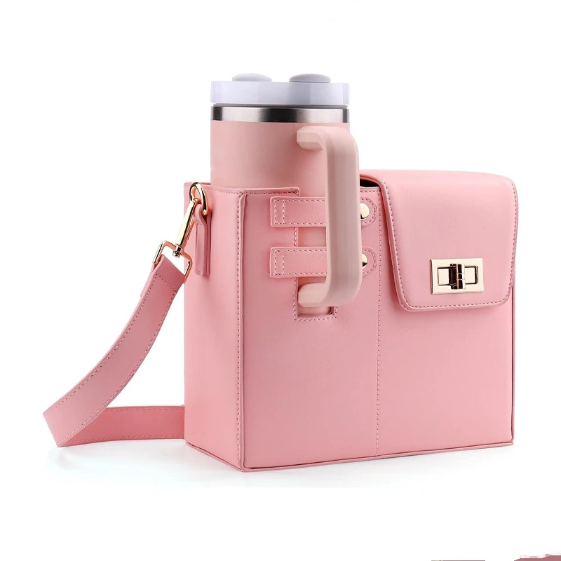 out-door water Bottle Bag protecting case Strap style bag storage organizer For Stanley tumbler Quencher coffee Cup Sleeve Pouch