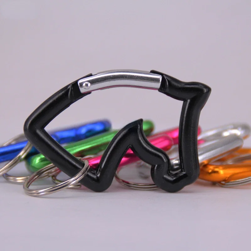 Multifunctional Wear-resistant Horse Head Buckle Aluminum Alloy Carabiner for Backpacks Equipment Climbing Accessories