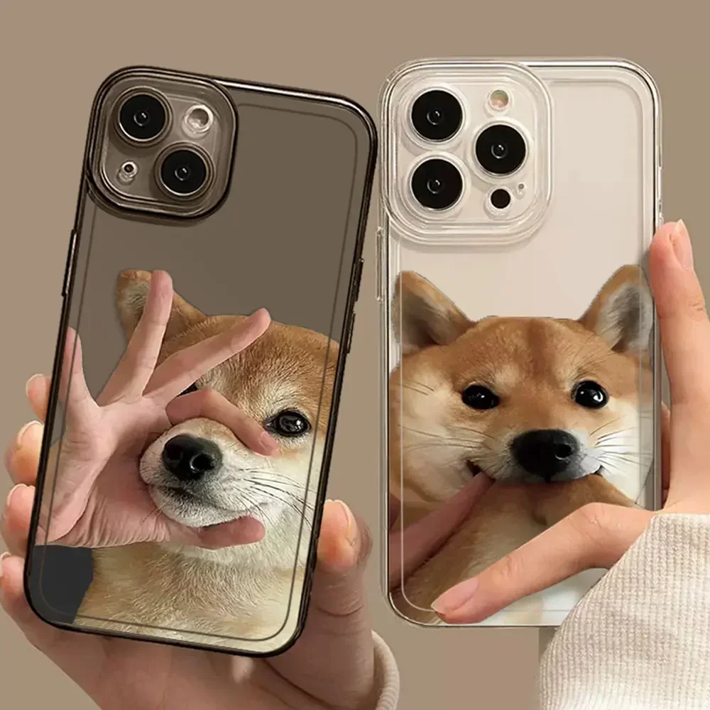 Cute Corgi Dog Couple Phone Case for IPhone 16 15 14 13 12 11 Pro Max Mini SE XS X 7 8 Plus Funda Soft Cover for Iphone 13 Coque