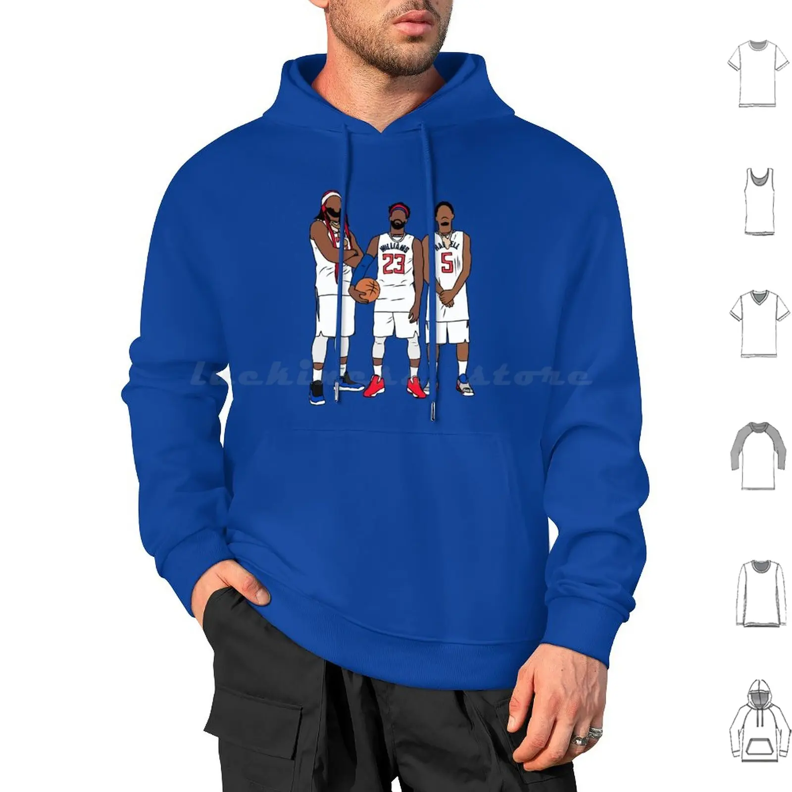 Trez , Pat Bev , & Lou Will Hoodies Long Sleeve Sports Basketball Lou Williams Louis Williams Montrezl Harrell Trez