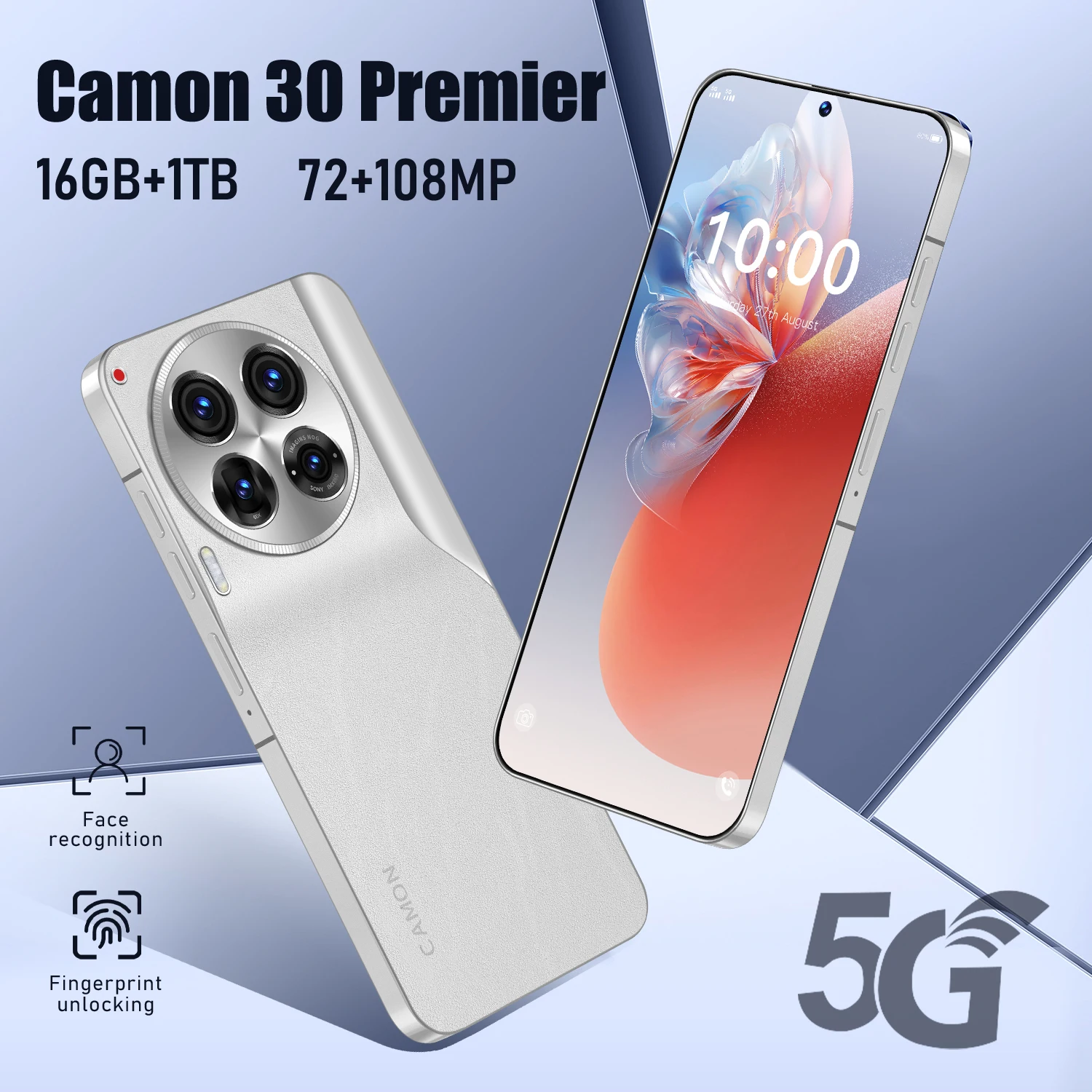 

Global VersionCamon 30 Premier Smartphone 5G 7.38 inch HD Screen 8800mAh 10core 108MP Android 14 Mobile Phone Unlocked Celulares