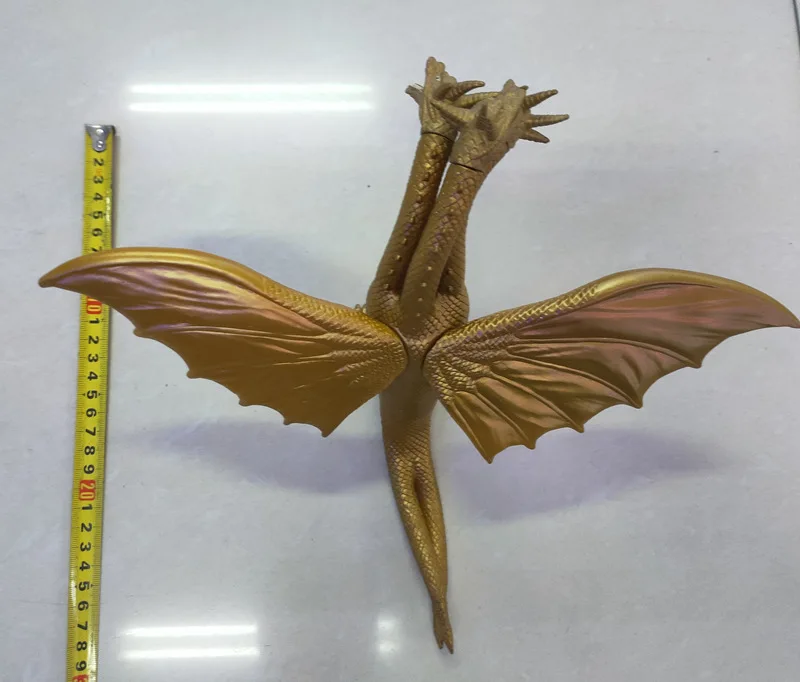 Godzilla 2023 filme rei dos monstros ghidorah modelo móvel figura ouro três cabeças dragão ornamento brinquedo