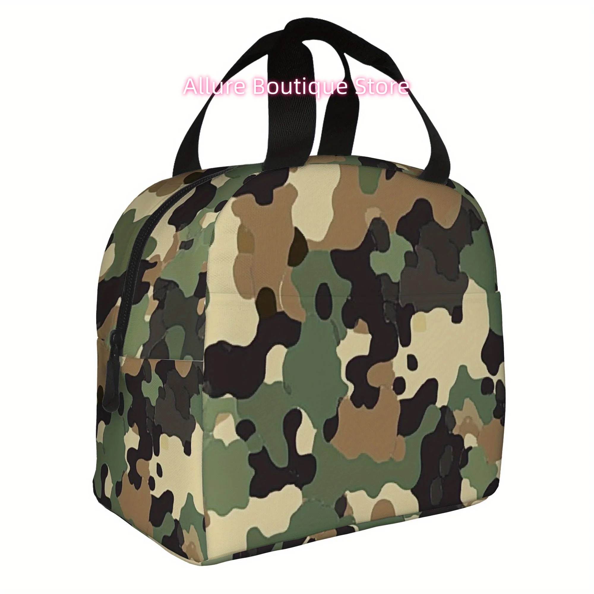 

1pc, Camouflage Pattern Design Printed Thermal Bag Insulation and Refrigeration Portable Reusable Unisex for Home Restaurant Off
