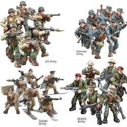 Simulazione Action Figure mobile Joint Doll compatibile con Lego Building Blocks World War II German Military Puppet Boys Toys