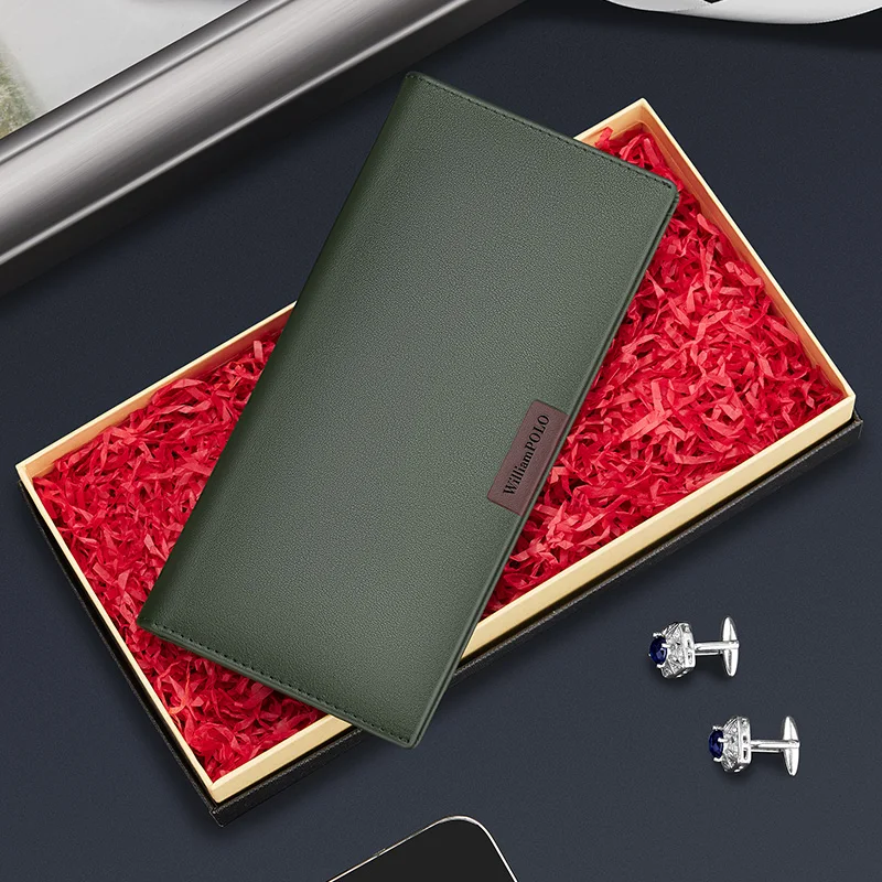 

Высококачественный мужской кошелек, длинная сумка для карт из натуральной кожи, роскошный модный клатч с несколькими слотами и тиснением, сумка