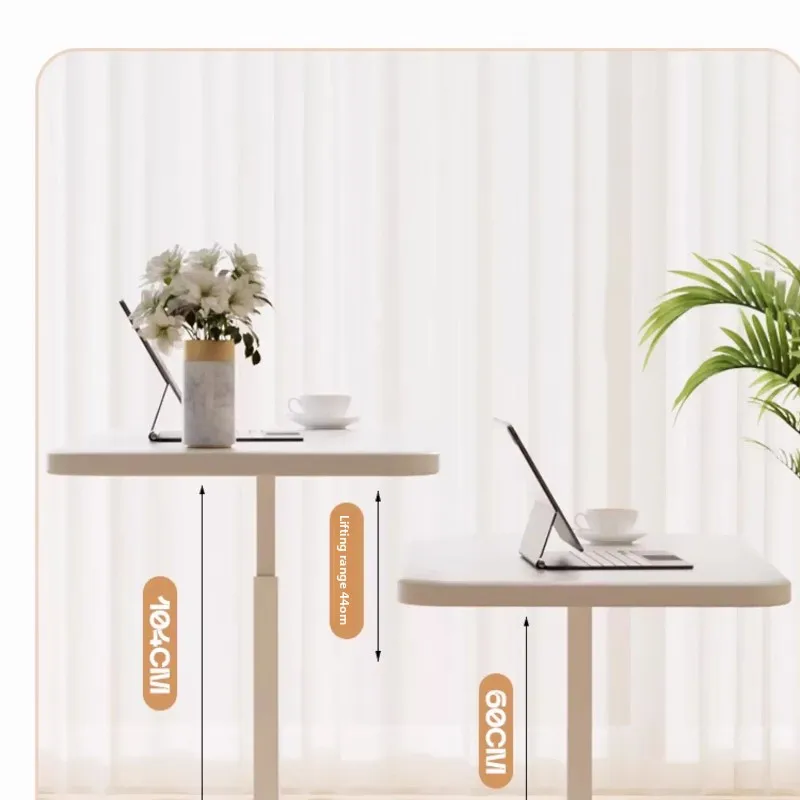 طاولة بجانب السرير متحركة، مكتب قابل للتعديل لارتفاع غرفة النوم، طاولة كسولة قابلة للطي، مكتب تخزين متعدد الأغراض، حامل جانبي